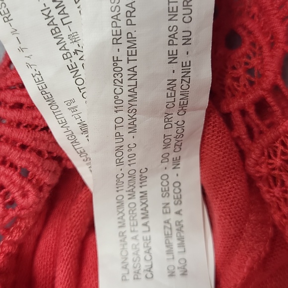 Zara 🪸 Crop Swing Top with Lace Trim ~ Rosy Coral Color - Picture 9 of 9